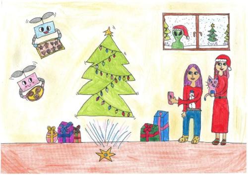 Prokop Dorina, 12 éves - Lebegő karácsonyfák