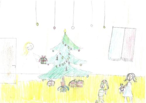 Terenyi Luca, 8 éves - Angyalka hozza a jövőben az ajándékokat és manók játszanak a gyerekekkel